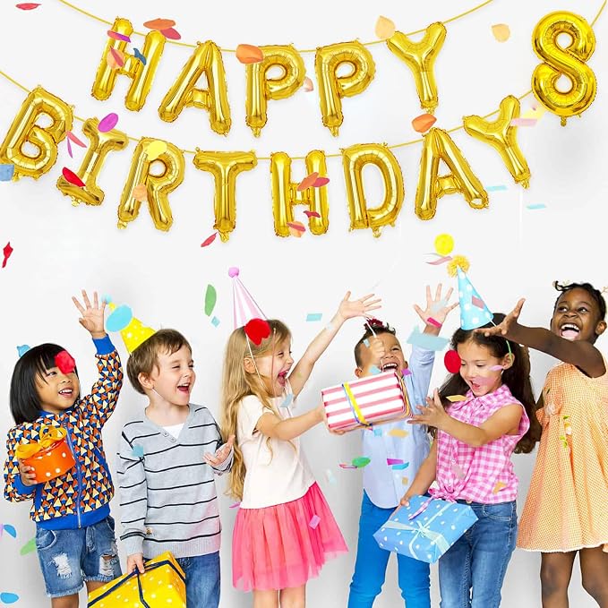 2 Set 20 Pcs Number Balloons 16 Inch Gold 0-9 Number Mylar Foil Balloons Gold - Image 7