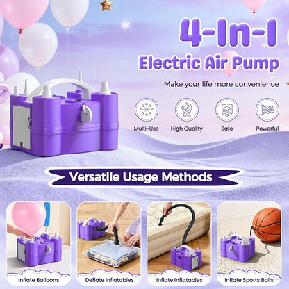 Keaibuding Electric Balloon Pump, 4-in-1 Triple Nozzles - Image 3