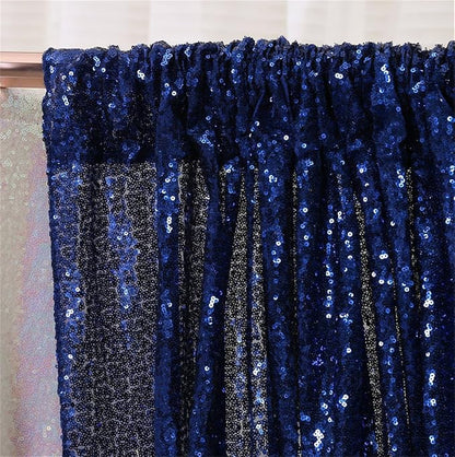 Eternal Beauty Navy Blue 3mm Sequin Backdrop 10x10 Ft - Image 6