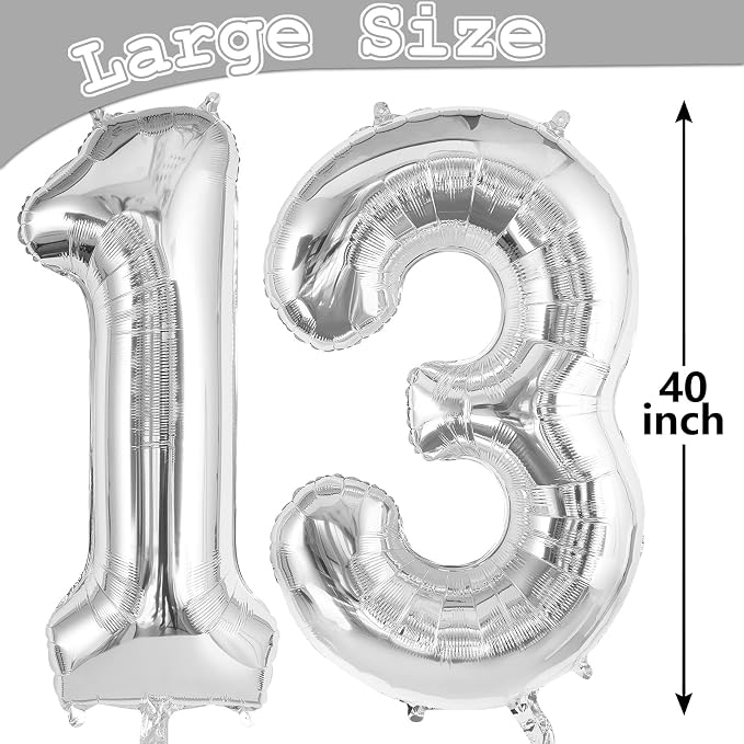 13 Balloon Numbers, Large 13 or 31 Foil Balloons, Big Number Balloon 40 Inch - Image 5