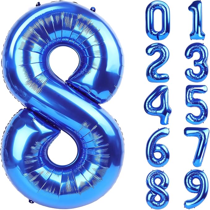 Number Balloons Navy Blue Balloons by United-UnicornsParty