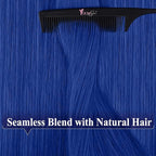 YoungSee Tape in Hair Extensions Human Hair Blue Human Hair Tape in Extensions Blue Tape in Human Hair Extensions 12Inch Short for Women 10Pcs 25G