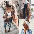 DRESHOW 6 PCS Adjustable Headbands for Women Knotted Headbands Elastic Non-Slip Fashion Hair Bands for Workout Sports Running Yoga