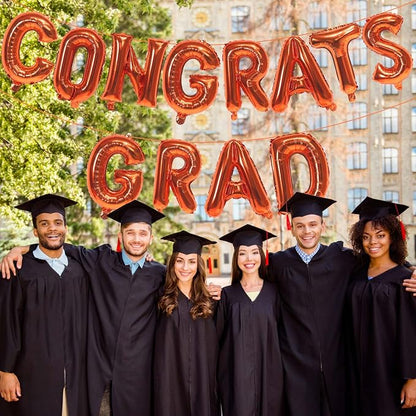 16 Inch Orange Congrats Grad Banner Balloons, Graduation Decorations 2026 - Image 5