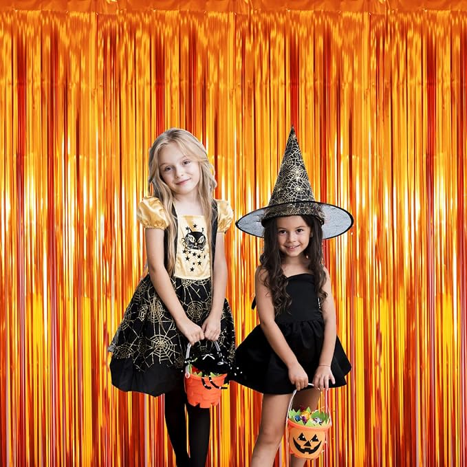 GOER 3.2 ft x 8.2 ft Metallic Tinsel Foil Fringe Curtains Party Photo Backdrop - Image 4