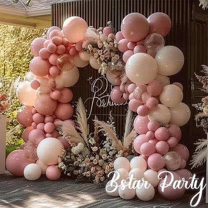 Double Stuffed Dusty Pink Balloon Garland Arch Kit | 18/12/10/5inch Different - Image 5