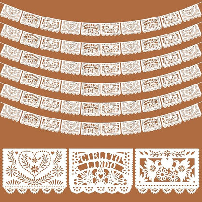 TaoBary 6 Pcs Papel Picado Mexican Wedding Cielito Lindo Party Decor 118 Feet by TaoBary