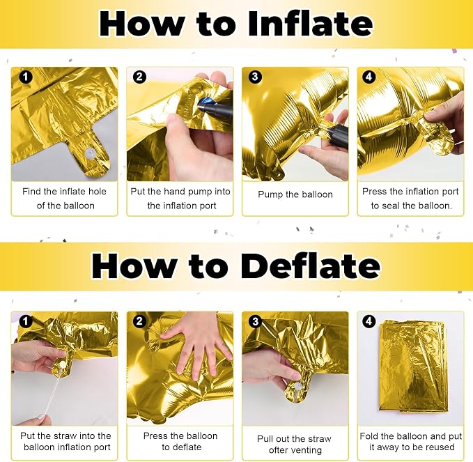 Gold Alphabet Balloons, 40 Inch Custom Name Balloons, Self Inflating Helium - Image 7