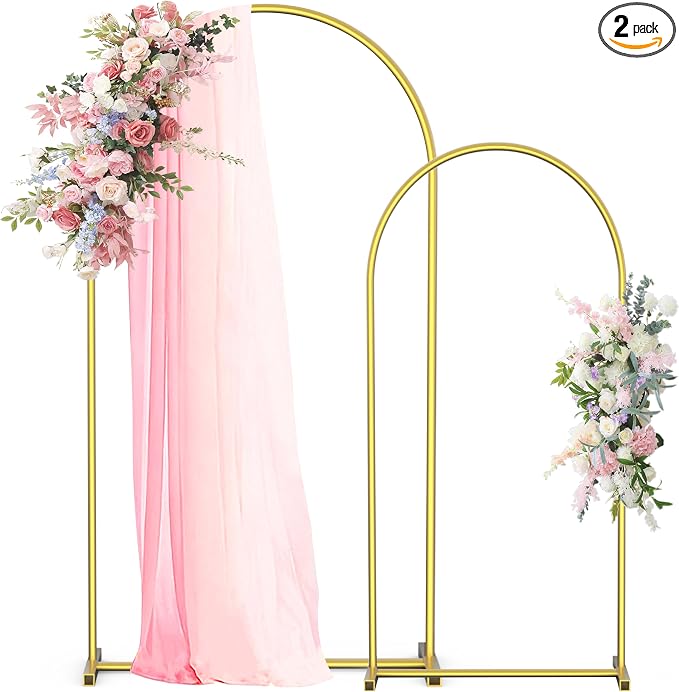 Arch Backdrop Stand Set of 2, Birthday Party, Baby Shower, Graduation, Floral by Unknown