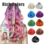 Temporary Hair Color Spray, Black Hair Dye Pomades for Kids and Women-Perfect for Cosplay, Christmas, and Halloween Parties, Natural Washable Quick-Drying, One-Time Use in one wash (Black, 120ml)