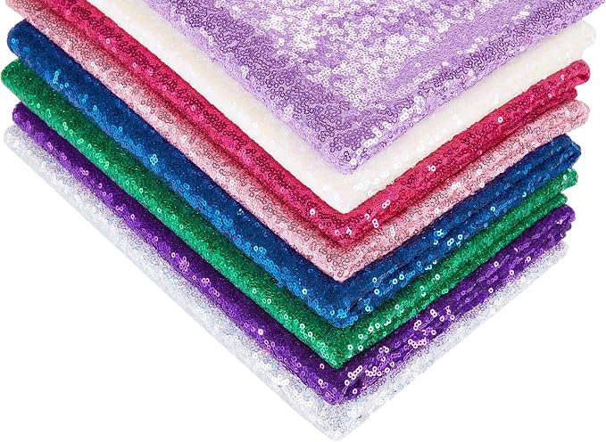Royal Blue Sequin Backdrop Curtains 2 Pcs 3.3ftx8ft Sparkle Backdrop Fabric | - Image 7