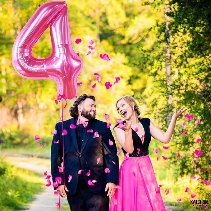 KatchOn Hot Pink 4 Balloon Number - Image 7