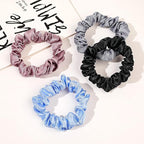 Satin Silk Hair Ties Small Mini Scrunchy for Women Cute Soft No Slip Ponytail Holders 12 Pcs Mini Bulk Scrunchies Elastic Hair Bands for Thick Curly Hair Pony Tails Hair Ties