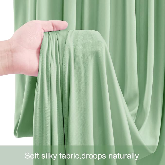 10x12 Sage Green Backdrop Curtains - Image 6