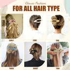 Flat Hair Clips for Women - 6 PCS French Flat Claw Clips Medium Hair Clips for Girls Large Hair Claw Clips for Thick or Thin Hair Strong Hold No Slip Hair Accessories for women (Light Colorful)