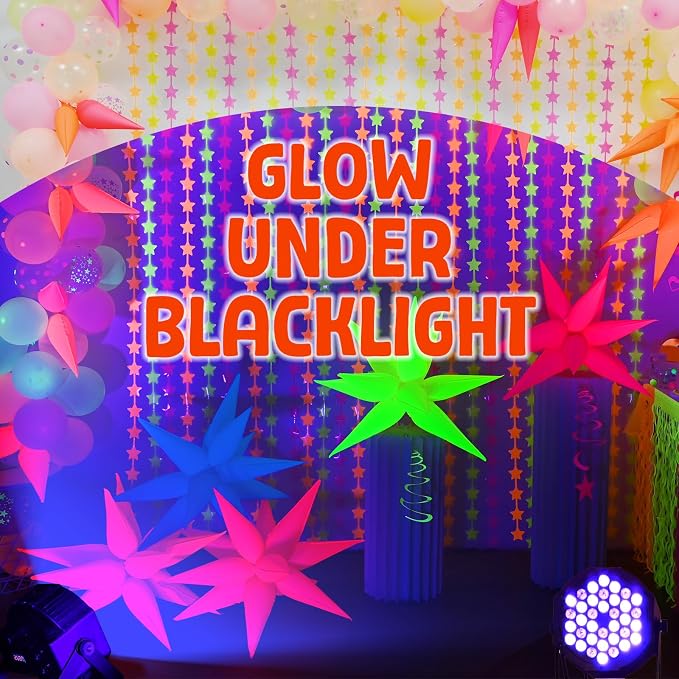 Mega-L Glow in The Dark Party Supplies, 40 Inch Fuchsia Number 2 Balloon | Glow - Image 3