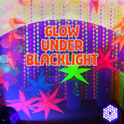 Mega-L Glow in The Dark Party Supplies, 40 Inch Fuchsia Number 2 Balloon | Glow - Image 3