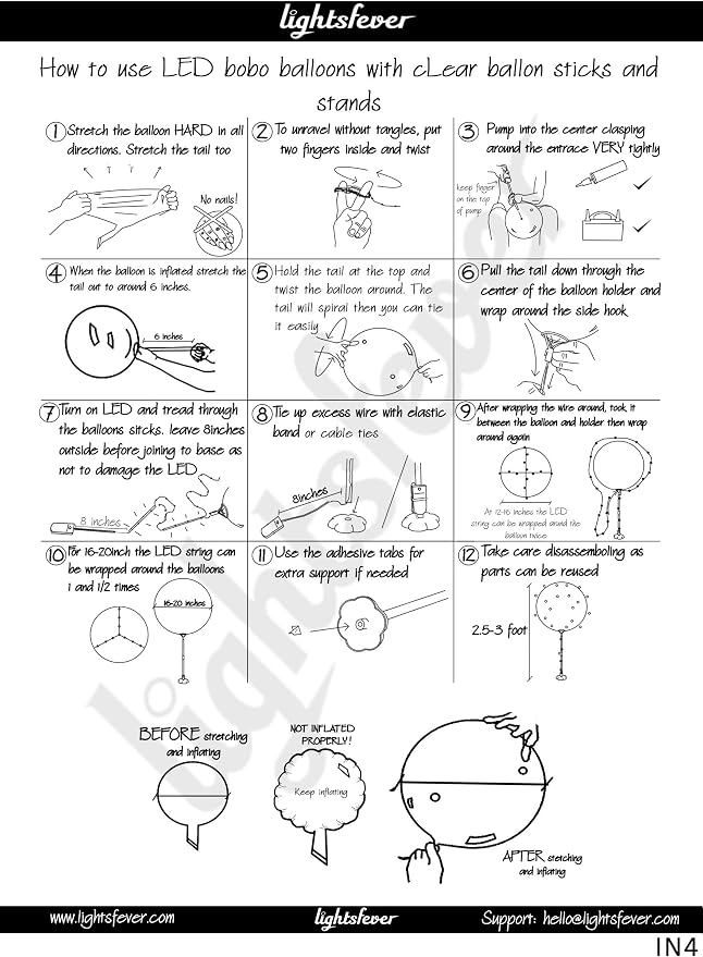 Clear Transparent Balloon Sticks and Stands 10pc set, reusable balloon sticks - Image 8