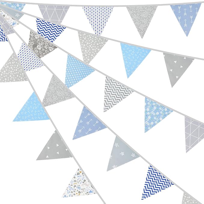G2PLUS 39Ft Triangle Bunting Banner, Baby Shower, Room Decor by G2PLUS
