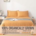 Bella Coterie | Luxury Bamboo Viscose King Size Pillowcase Set | 100% Organically Grown | Ultra Soft | Cooling | 2 Pcs [Marigold]