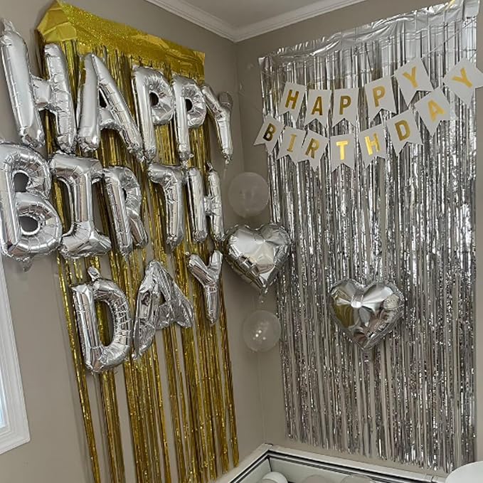 Biapian Silver Heart Balloons, Baby Shower - Image 5