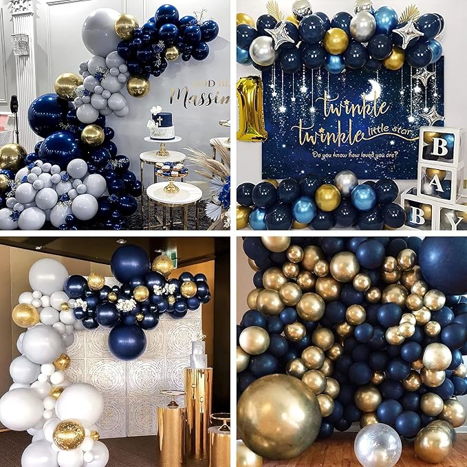 PartyWoo Navy Blue Balloons 50pcs Matte Dark Blue Color 5 Inch | Balloons - Image 5