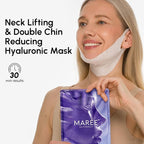MAREE V Line Lifting Mask with Hyaluronic Acid – Deep Collagen Face Mask for Women – Jawline Shaper Facial Masks with Retinol – Tightening Neck Lift Tape – Double Chin Strap for Face Lift – 10 Masks