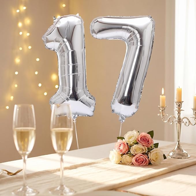 YPSelected 32 Inch Large Foil Helium Number Balloon Birthday Wedding Party 0-9 - Image 3