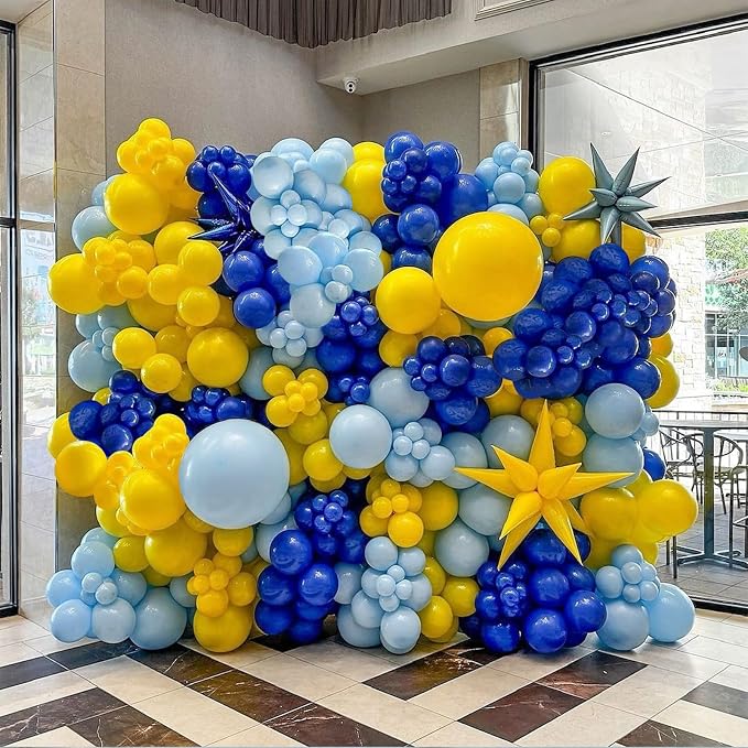 Yellow Blue Clear Balloon - Image 5