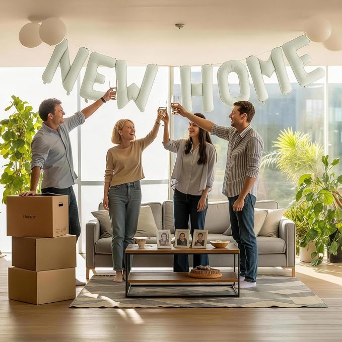 Beige NEW HOME Letter Balloon for Housewarming Party Decoraction, Cream NEW - Image 5