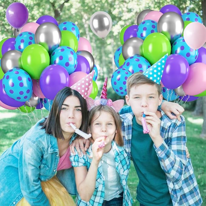 Pink Blue Purple Balloons - Image 7