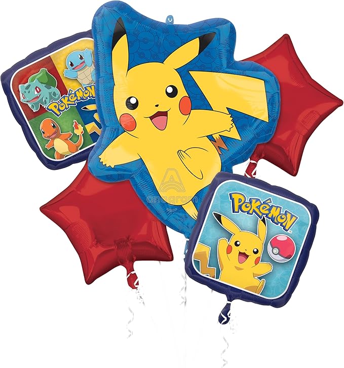 Anagram Pokémon Foil Balloon Bouquet 5 Piece Set – Perfect by Anagram
