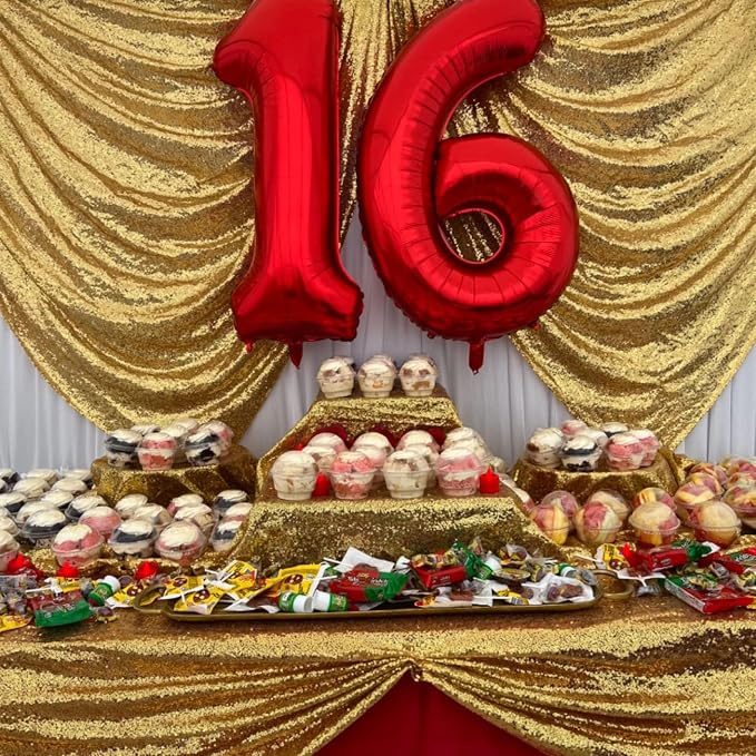 3 Balloon Numbers Birthday Decorations, 40In Red Balloons - Image 3
