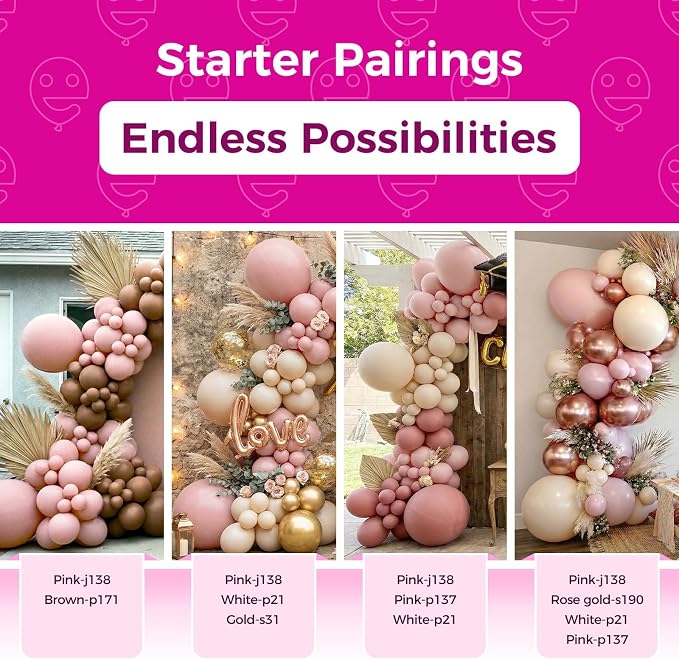 Bezente Dusty Pink Balloons Latex Party Balloons 100 Pack 12 inch | Blush Lilac - Image 4