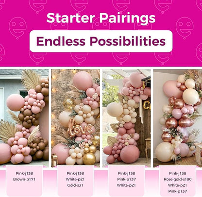 Bezente Dusty Pink Balloons Latex Party Balloons 100 Pack 12 inch | Blush Lilac - Image 4