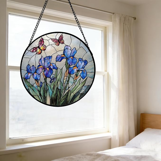 DASTOLL Stained Glass Window Hanging, and Mom 6.3 in - Image 6