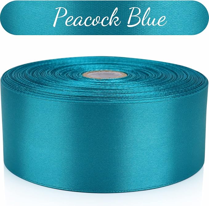 Nsilu 1-1/2 inch, Peacock Blue Ribbon - Image 5