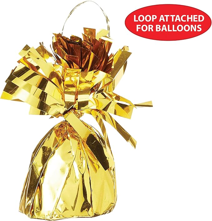 Beistle Metallic Wrapped Balloon Weight – 6 Pack, Party Decoration Accessories - Image 6