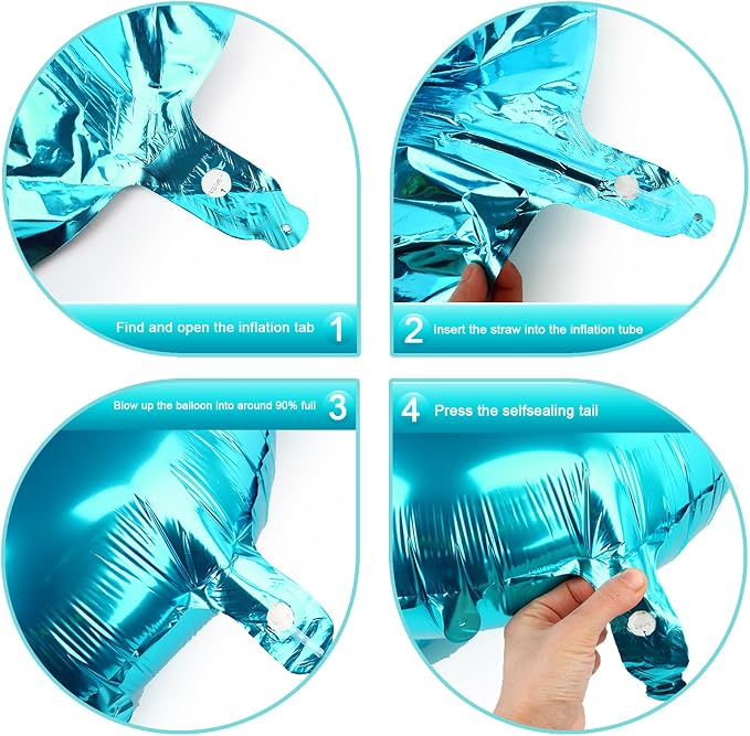 Blue Number 6 Balloon 40 inch, Balloon numbers party supplies, deco photo shoot - Image 2