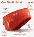 SUNMECI Lightweight Soft Fleece Headband - Breathable Ear Muffs for Men Women in Winter Running Cycling Ski Comfortable Warm for Clod Weather Sports