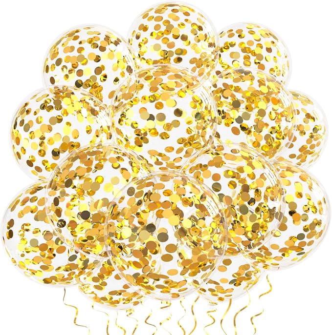 Gold Confetti Balloons by VHUWE
