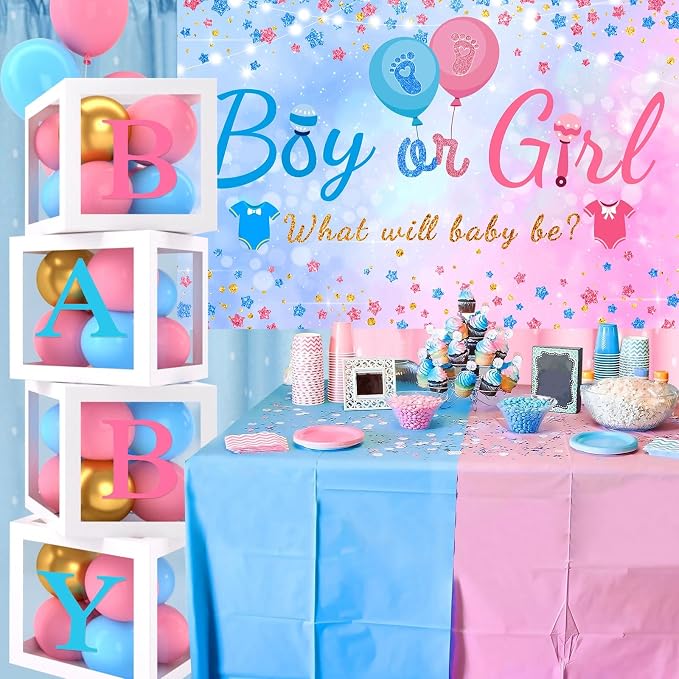 Frigg Pink Blue Gender Reveal Decorations | Balloon Arch Garland Kits, Backdrop - Image 3