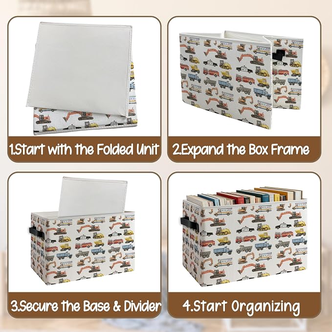 Construction Car Boys Nursery Storage Basket - Image 4