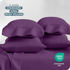 Bare Home Microfiber Bulk Pillow Cases - Standard/Queen Size Set of 4 - Cooling Pillowcases - Double Brushed - Plum Pillowcases 4 Pack - Easy Care (Standard - 4 Pack, Plum)