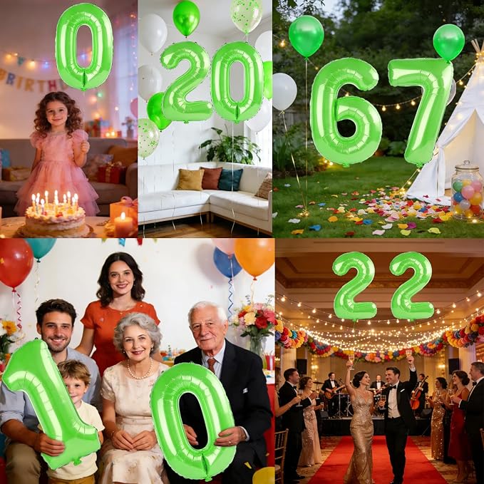 40 Inch Number 67 Balloons for 67th Birthday Party Decorations, 0-100 Fruit - Image 7