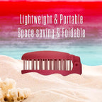 Mini Detangler Travel Hair Brush with Mirror, Makaron Hair Brushes for Women, Men and Kids, Unique 3D Flexible Design for All Hair Types, Styling Accessory, Travel Essentials for Women (DARK PINK)