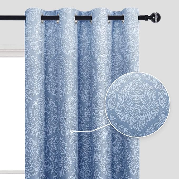 DWCN Blue Room Darkening Curtains - Image 3