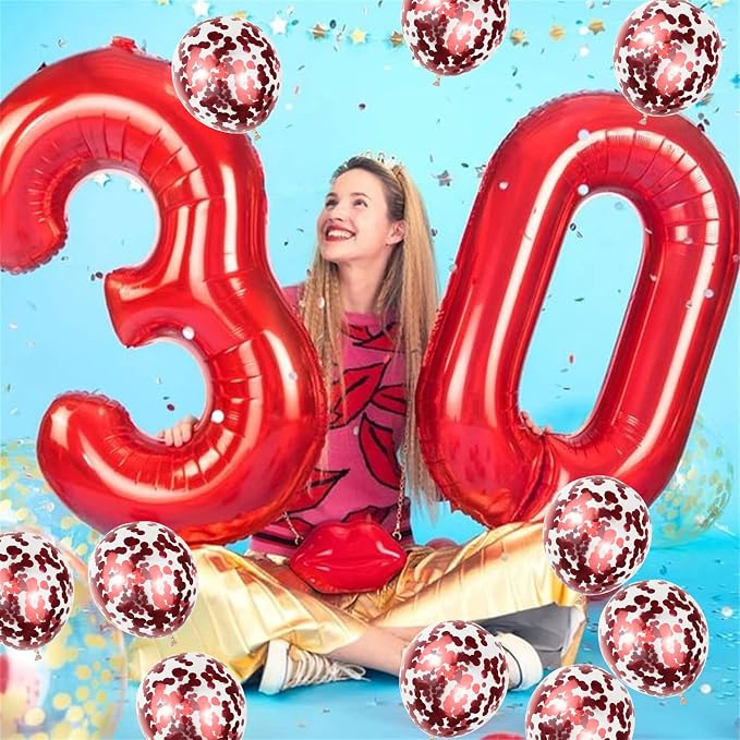 40 Inch Number 65 Foil Balloons Set, Giant Number 5 and 6 Helium Self Inflating - Image 7