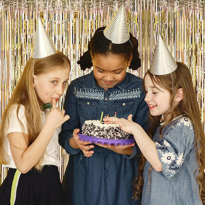 10 Pack Champagne Gold Backdrop Curtain 3.2ft x 8.2ft Metallic Tinsel Foil - Image 6