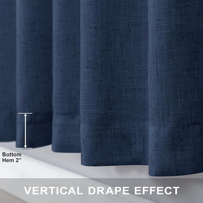 Navy Blue Curtains 84 Inch Length - Image 5